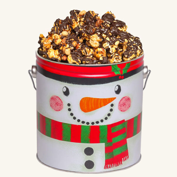 Johnson's Popcorn 1 Gallon Snowman Tin