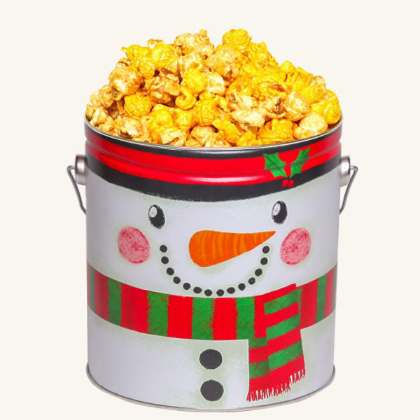 Johnson's Popcorn 1 Gallon Snowman Tin