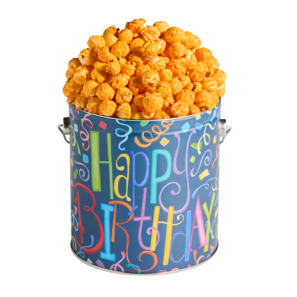 Johnson's Popcorn 1 Gallon Happy Birthday Tin