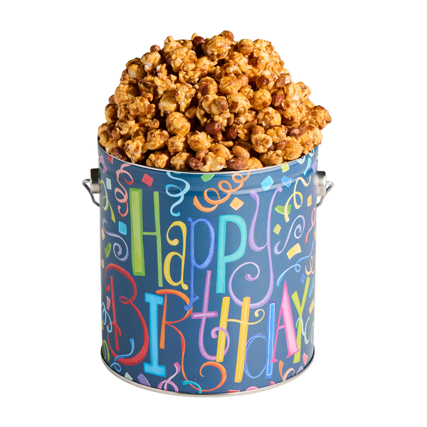 Johnson's Popcorn 1 Gallon Happy Birthday Tin