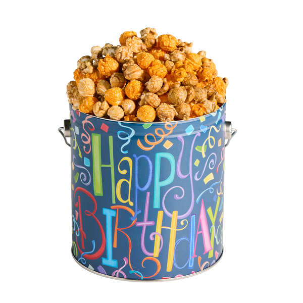 Johnson's Popcorn 1 Gallon Happy Birthday Tin