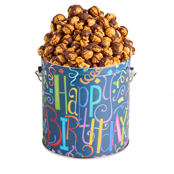 1 Gallon Happy Birthday Popcorn Tin