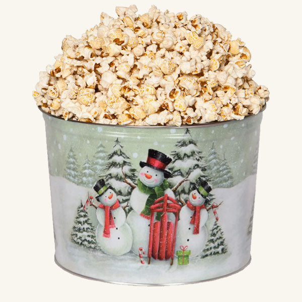 Johnson's Popcorn 2 Gallon Snow Family Tin