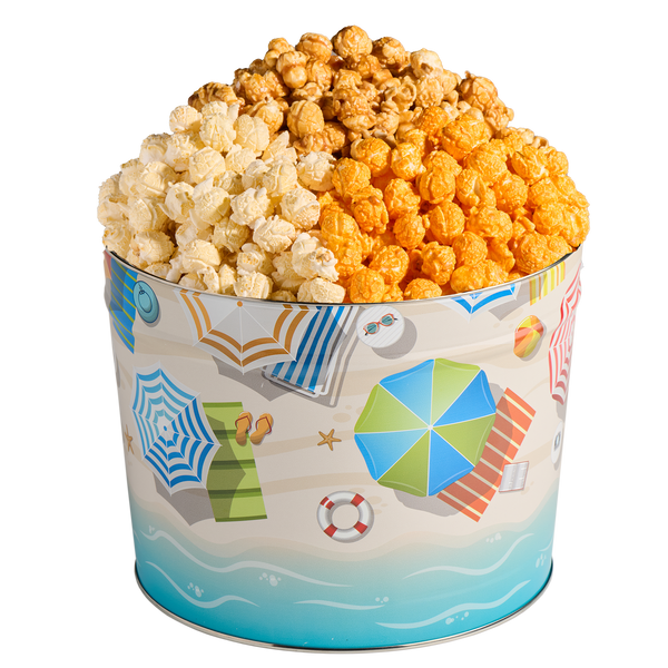 2 Gallon Beach Day Popcorn Tin