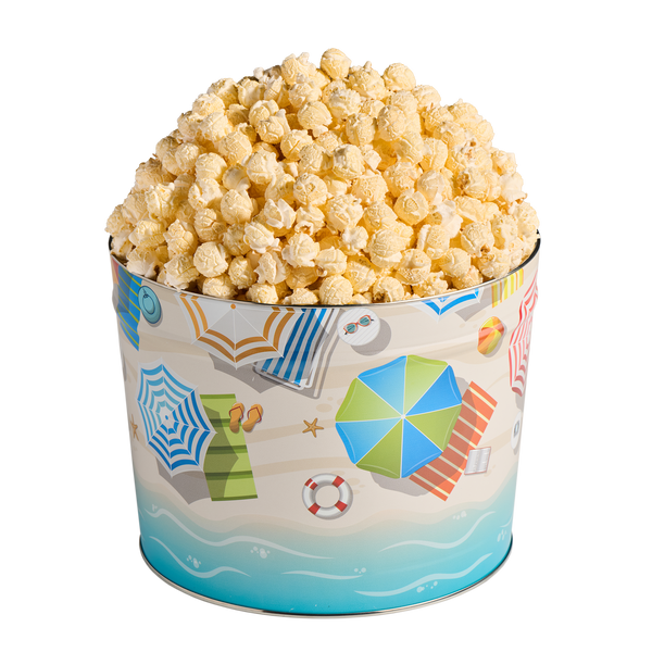 2 Gallon Beach Day Popcorn Tin
