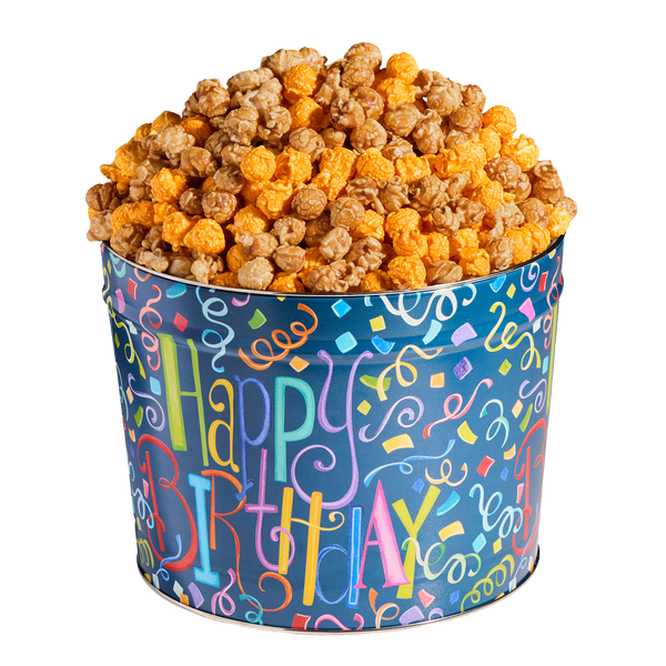 Johnson's Popcorn 2 Gallon Happy Birthday Tin