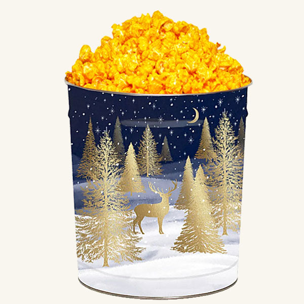 Johnson's 3.5 Gallon Christmas Gilded Forest Tin