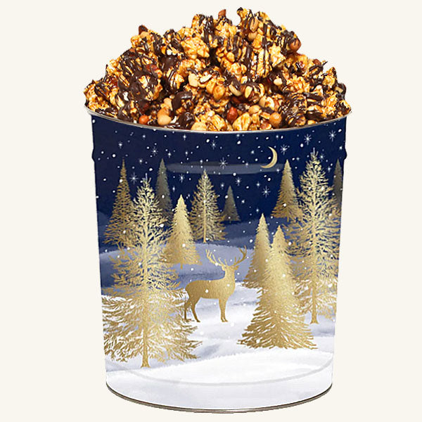 Johnson's 3.5 Gallon Christmas Gilded Forest Tin