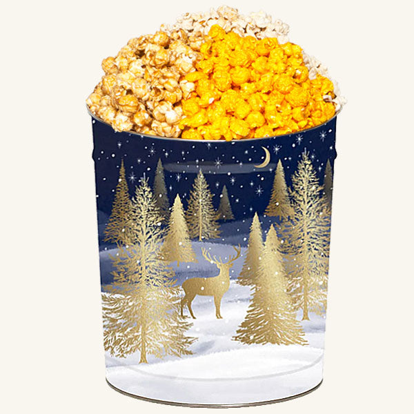 Johnson's 3.5 Gallon Christmas Gilded Forest Tin