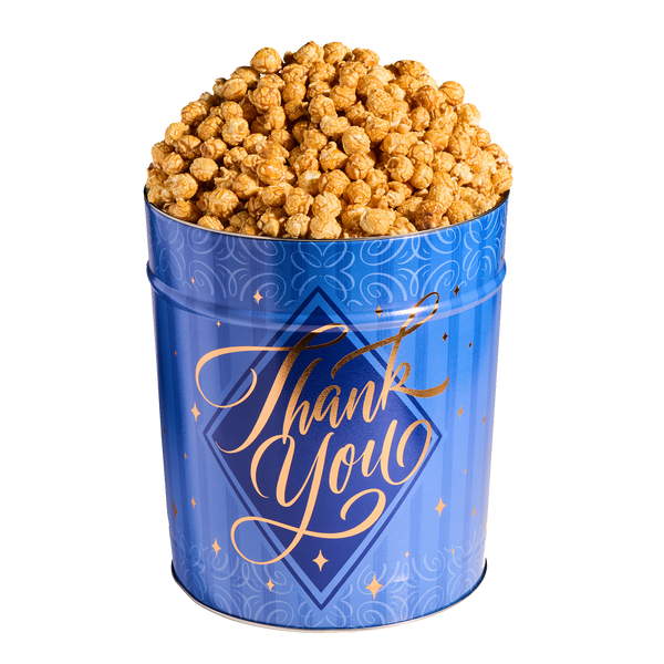 Johnson's Popcorn 3.5 Gallon Thank You Tin-Caramel