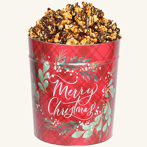 Johnson's 3.5 Gallon Christmas Plaid Tin - Platinum Edition