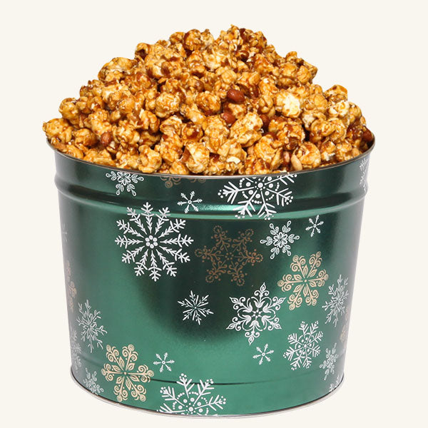 Johnson's Popcorn 2 Gallon Emerald Snowflake - Peanut Crunch