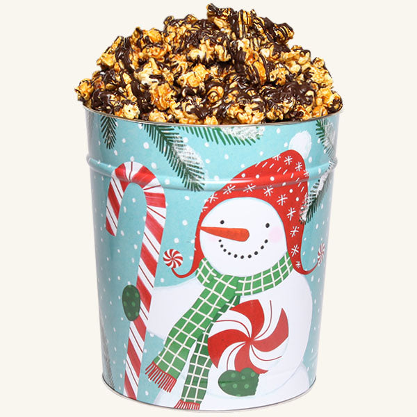 Johnson's 3.5 Gallon Peppermint Snowmen Tin