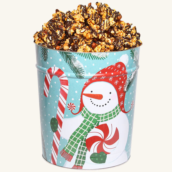 Johnson's 3.5 Gallon Peppermint Snowmen Tin