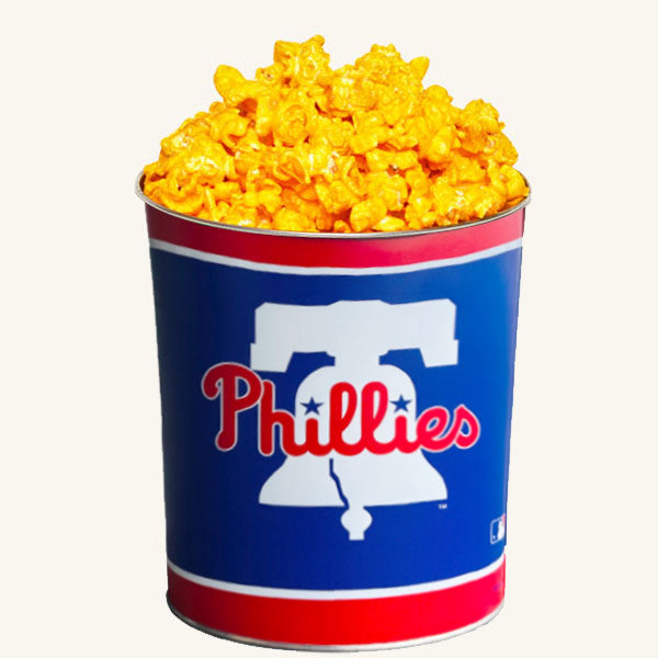 Johnson's Popcorn 1 Gallon Phillies Tin - Cheddar Cheese