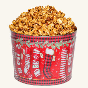 Johnson's Popcorn 2 Gallon Christmas Stockings  - Peanut Crunch