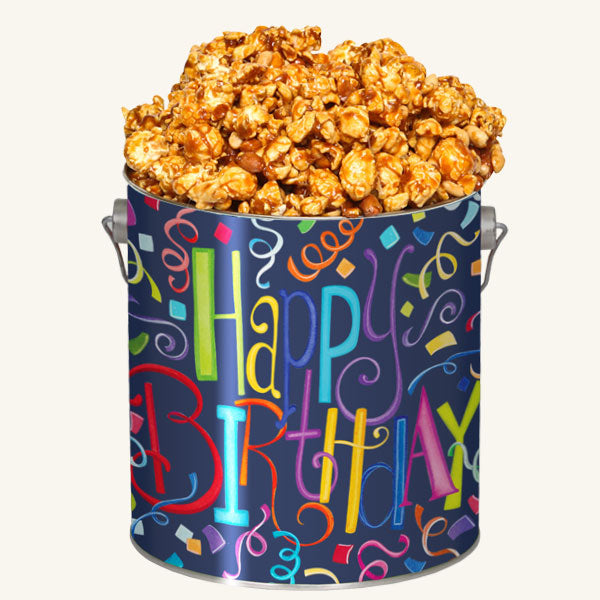 Johnson's Popcorn 1 Gallon Happy Birthday Tin