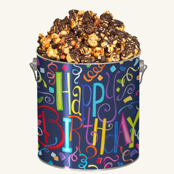 Johnson's Popcorn 1 Gallon Happy Birthday Tin-Platinum Edition