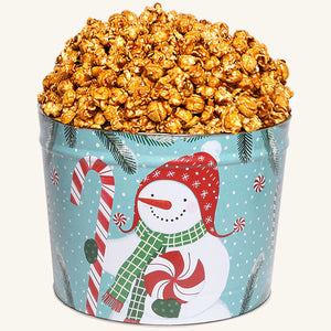 Johnson's Popcorn 2 Gallon Peppermint Snowman - Caramel