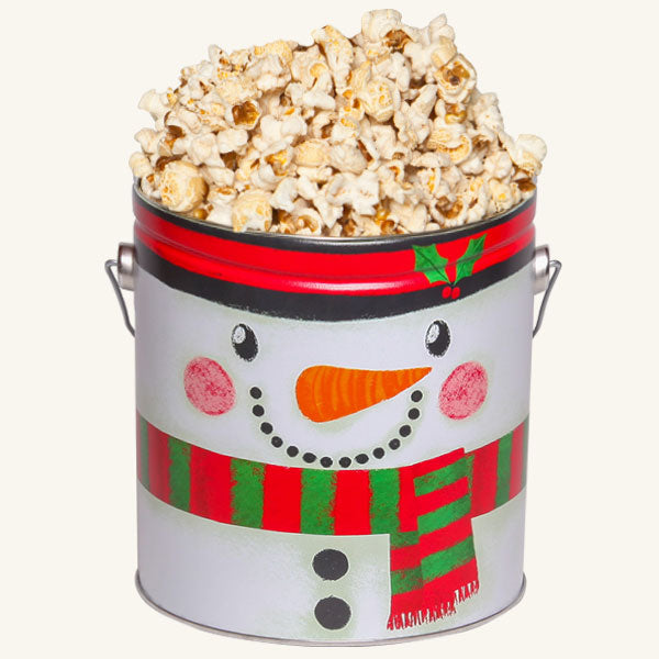 Johnson's Popcorn 1 Gallon Snowman Tin