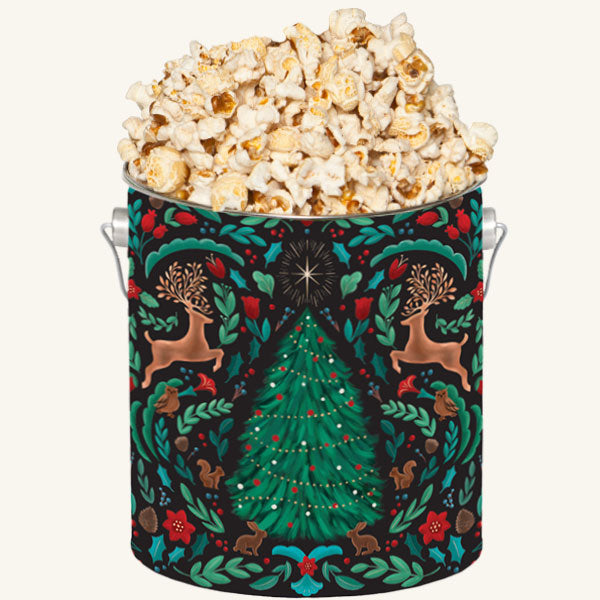 Johnson's Popcorn 1 Gallon Woodland Winter Tin