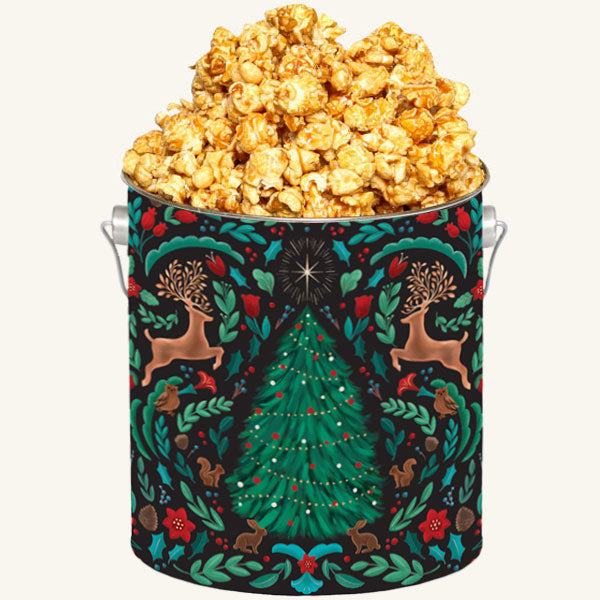 Johnson's Popcorn 1 Gallon Woodland Winter Tin