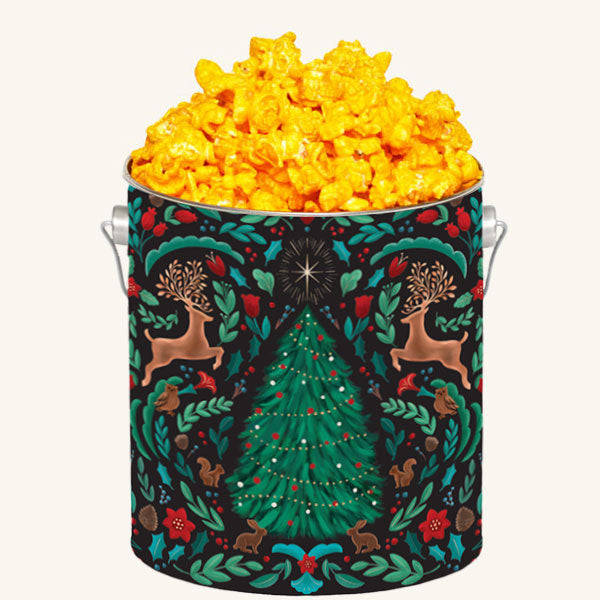 Johnson's Popcorn 1 Gallon Woodland Winter Tin