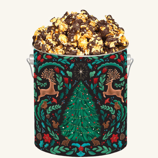Johnson's Popcorn 1 Gallon Woodland Winter Tin