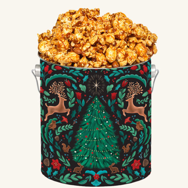 Johnson's Popcorn 1 Gallon Woodland Winter Tin