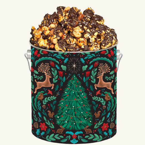 Johnson's Popcorn 1 Gallon Woodland Winter Tin