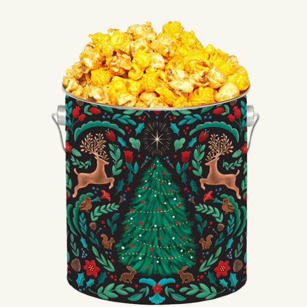 Johnson's Popcorn 1 Gallon Woodland Winter Tin