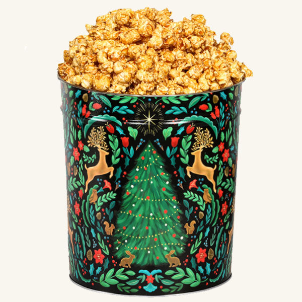 Johnson's Popcorn 3.5 Gallon Woodland Winter Tin