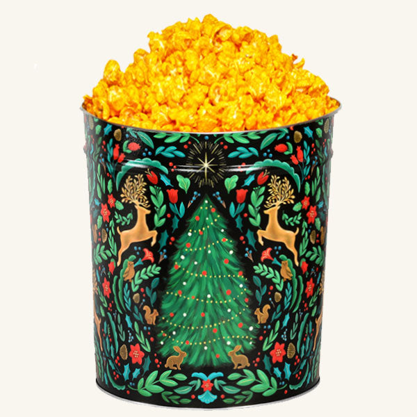 Johnson's Popcorn 3.5 Gallon Woodland Winter Tin