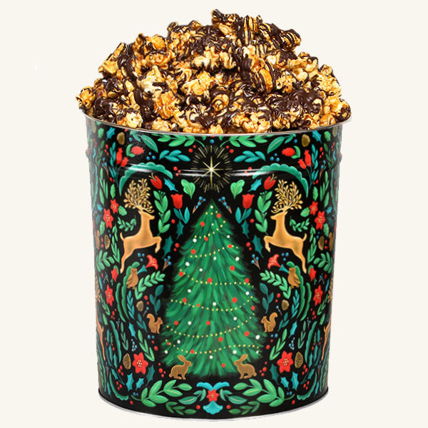 Johnson's Popcorn 3.5 Gallon Woodland Winter Tin