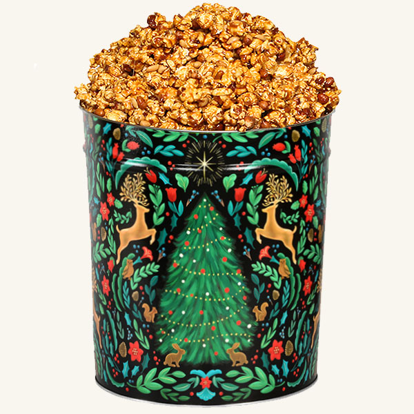 Johnson's Popcorn 3.5 Gallon Woodland Winter Tin