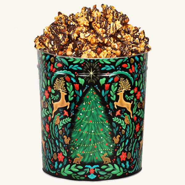 Johnson's Popcorn 3.5 Gallon Woodland Winter Tin