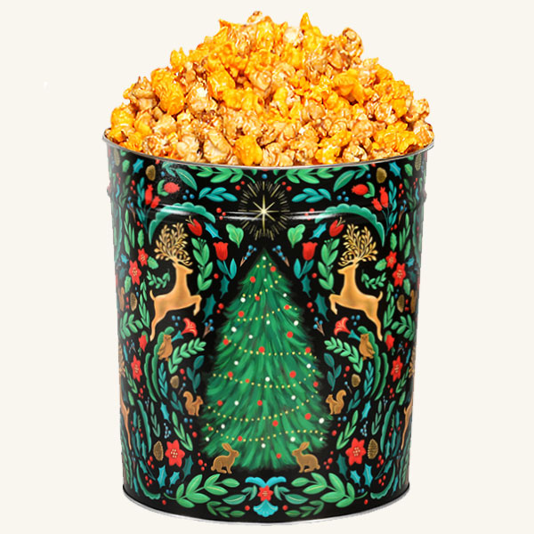 Johnson's Popcorn 3.5 Gallon Woodland Winter Tin