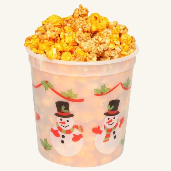 Johnson's Popcorn Small Happy Holidays Tub-Salty-n-Sandy