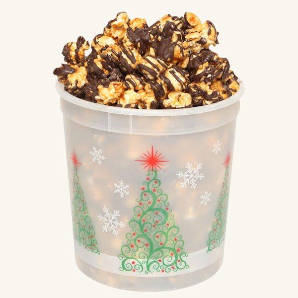 Johnson's Popcorn Small Merry Christmas Tub-Chocolate Drizzle