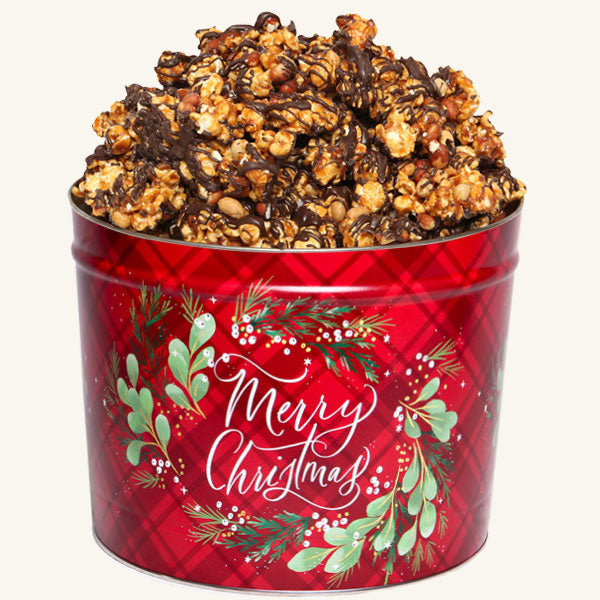 Johnson's Popcorn 2 Gallon Christmas Plaid - Platinum Edition