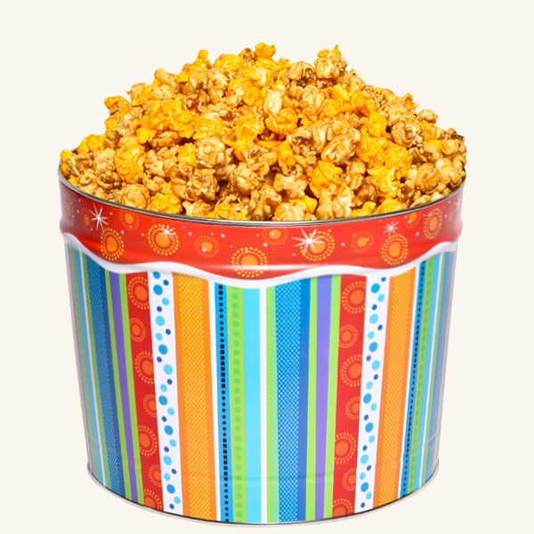 Johnson's Popcorn 2 Gallon Just for Fun Tin-Salty-n-Sandy