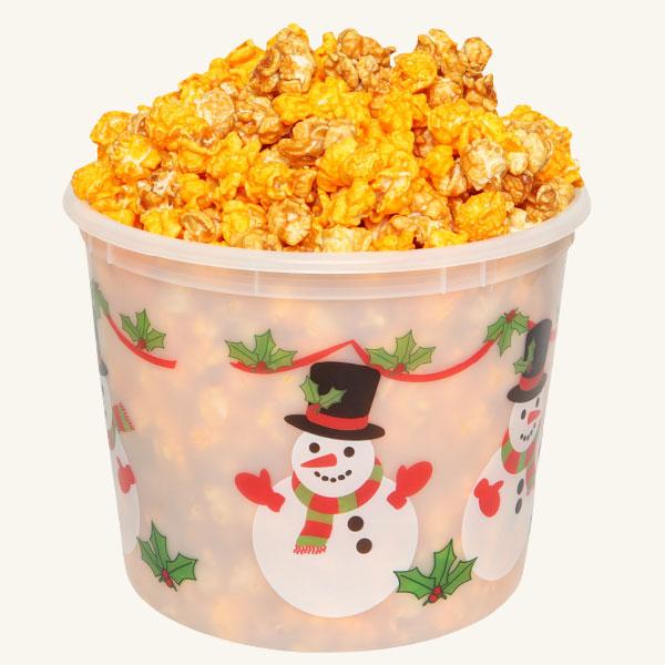 Johnson's Popcorn Large Happy Holidays Tub-Salty-n-Sandy