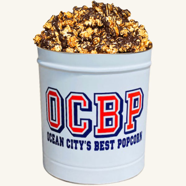 Johnson's Popcorn 3.5 Gallon OCBP Tin-Chocolate Drizzle