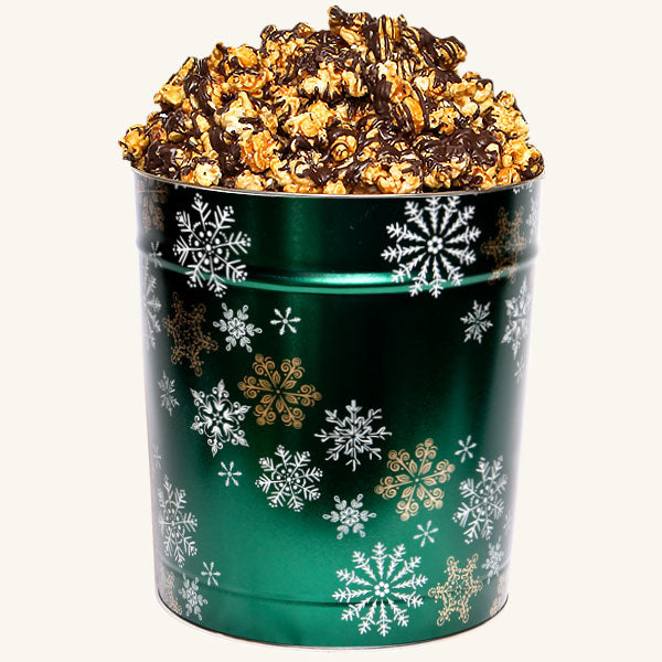 Johnson's 3.5 Gallon Emerald Snowflake Tin - Chocolate Drizzle