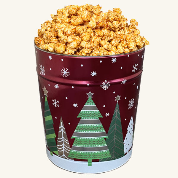 Johnson's Popcorn 3.5 Gallon Holiday Trees Tin