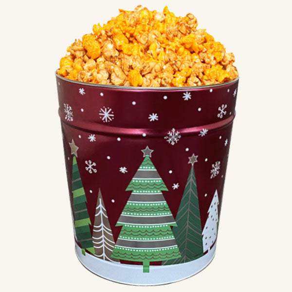 Johnson's Popcorn 3.5 Gallon Holiday Trees Tin