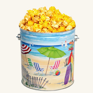 Johnson's Popcorn 1 Gallon Fun in the Sun Tin-Salty-n-Sandy